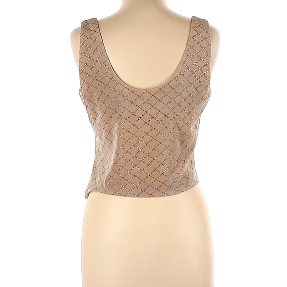 Huey Waltzer for Saks Fifth Avenue - Brown Cropped Tank - Women's Large - Picture 2 of 3